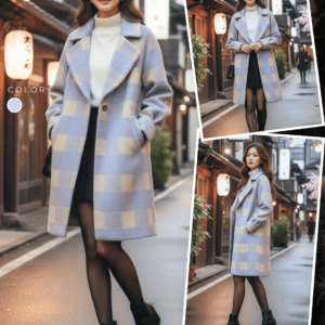 0199:COAT ผ้าวูลตาราง