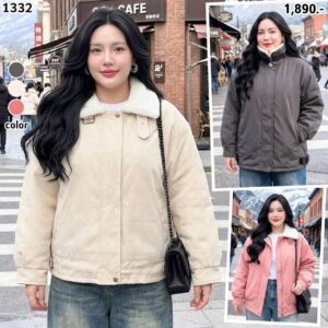 1332:JACKET ผ้า COTTON บุขน