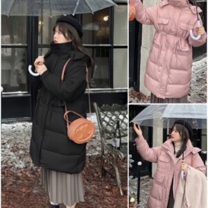 1343:Over coat ขนเป็ดมีฮู้ด