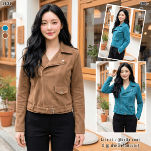 1431:เสื้อแจ็คเก็ตหนังชามัวร์