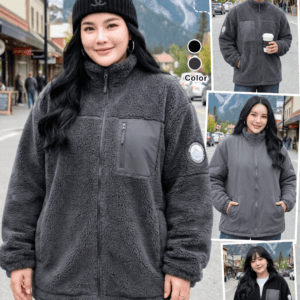 1584:เสื้อโค้ทขนแกะเทียม ใส่ได้ 2 ด้าน