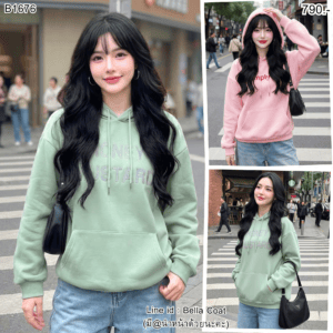 1676:เสื้อสเวตเตอร์มีฮู้ดสไตล์เกาหลี