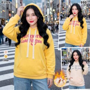 1726:เสื้อสเวตเตอร์  ฮู้ดดี้บุขน