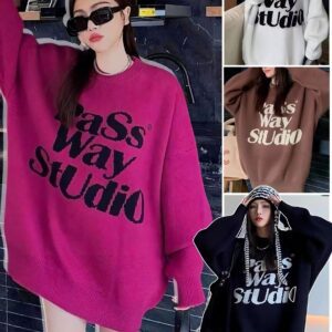 1749:เสื้อไหมพรมเกาหลี คอกลม