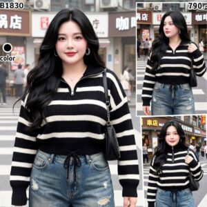 1830:เสื้อไหมพรมลายขวาง